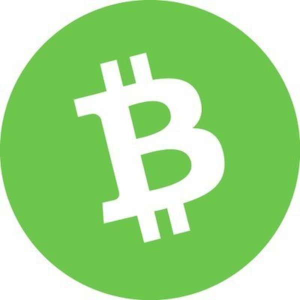 Bitcoin cash logo.